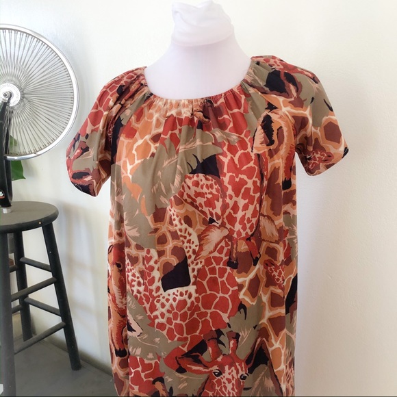 Vintage hand sewn safari pattern dress - Picture 5 of 5